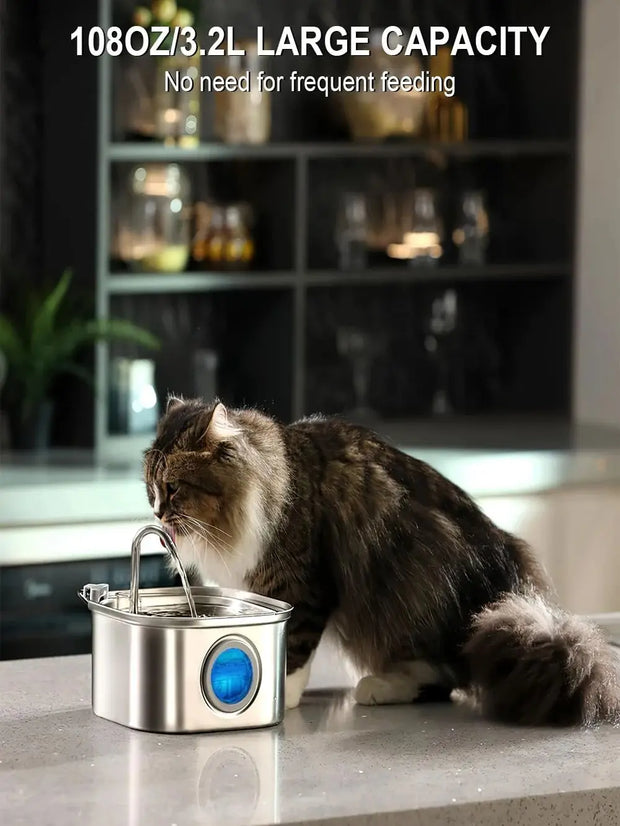Fontanella per gatti con filtro e sensore